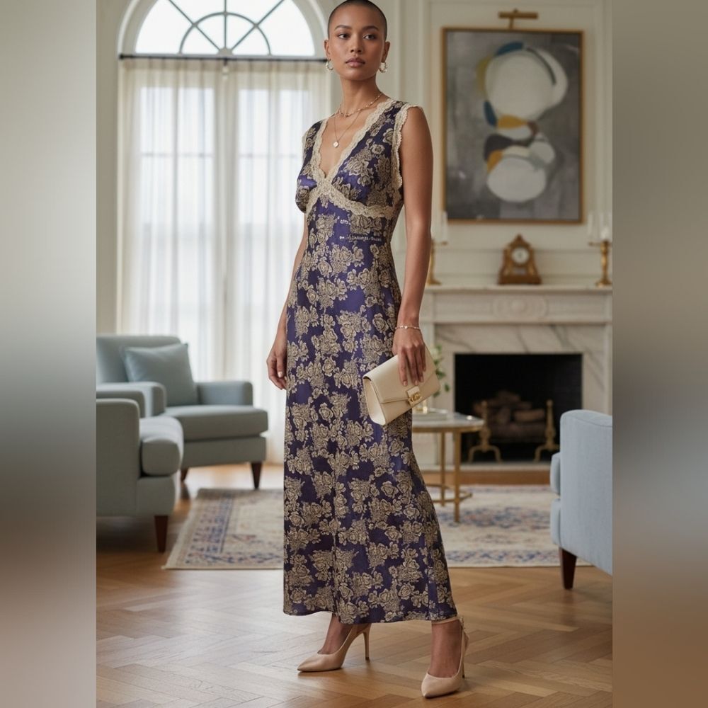 Elegant Floral Maxi Dress